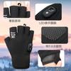 VIGOUROUS Thin Fingerless Heated Gloves for Men and 3000mAh USB 5 Temperature Wrist for Computer and Black Women, Rechargeable, Settings, Warming,