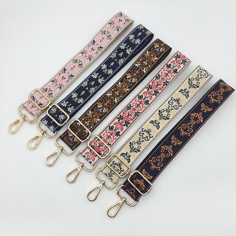 New Jacquard Women's Bag Strap One Shoulder Oblique Span Women's Bag Parts Accessories Replacement Strap Adjustable Bag Strap