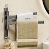 Multifunctional Rotatable 180°  Towel Holder Space Aluminum Shower Room Towel Hanger Storage Organizer For Bathroom Accessories