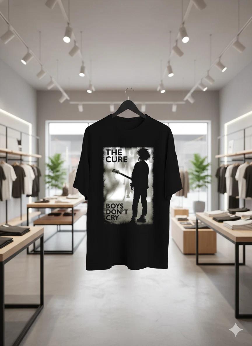 Unisex Adult Casual Graphic The Cure Boys Don’t Cry T-Shirt Gothic ... M