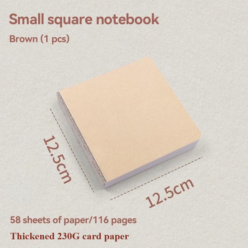 Borrence Mini Notebook Painting Handbook Portable Pocket Notepad 58 Sheets Drawing Book Back To School Stationery Art Supplies