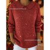 Womens Oversized Long Sleeve Crewneck Sweatshirt 2025 Fall Casual Pullover With 3D Print Acrylic Fabric