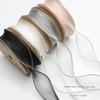 10Yards 40mm Golden Wavy Edge Chiffon Ribbon DIY Accessories  Ribbon for Bows Bouquets Gift Wrapping Sewing Clothes Materials