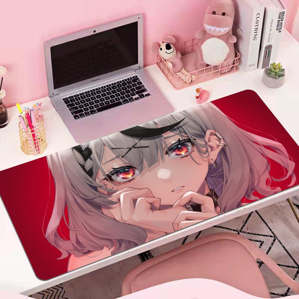 Chloe Sakamata Anime Girl Mousepad Large Gaming Mouse Pad LockEdge Thickened Computer Keyboard Table Desk Mat