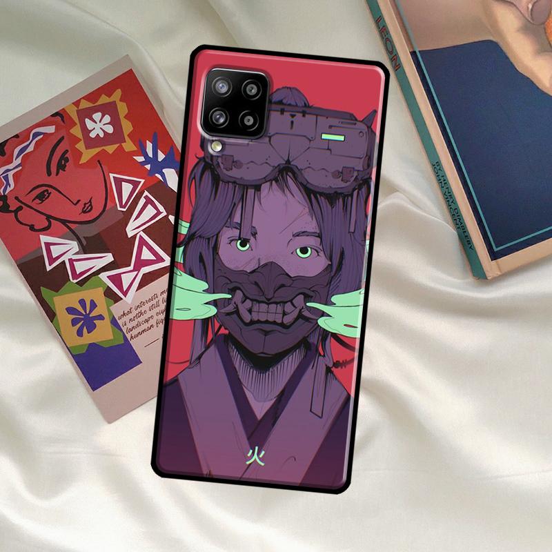 Samurai Oni Mask Case For Samsung Galaxy A33 A13 A36 A56 A23 A52 A32 A12 A54 A34 A14 A16 A26 A53 A15 A35 A55