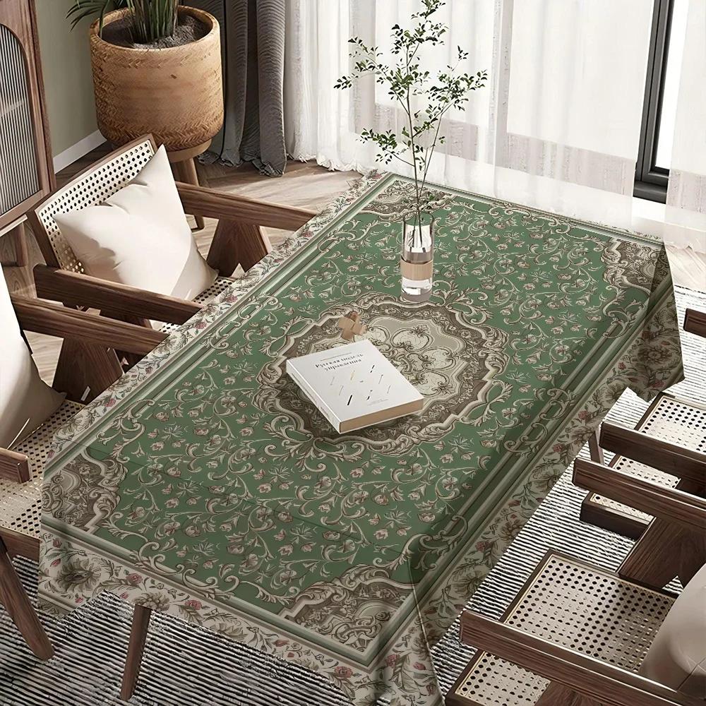 Wasserdichte Boho Persische Tischdecke Und Ölbeständige Tischdecke Nachttisch Staubdichte Dekorative Tuch Wohnzimmer Kaffeetischdecke 100x145cm