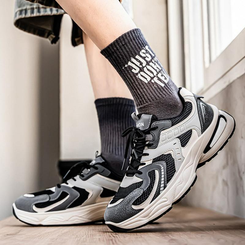 Men's Sneakers Platform Casual Shoes Fashion Breathable Non-Slip Running Shoes Lace-up Rubber Shoe Designer Outdoor Men Shoes