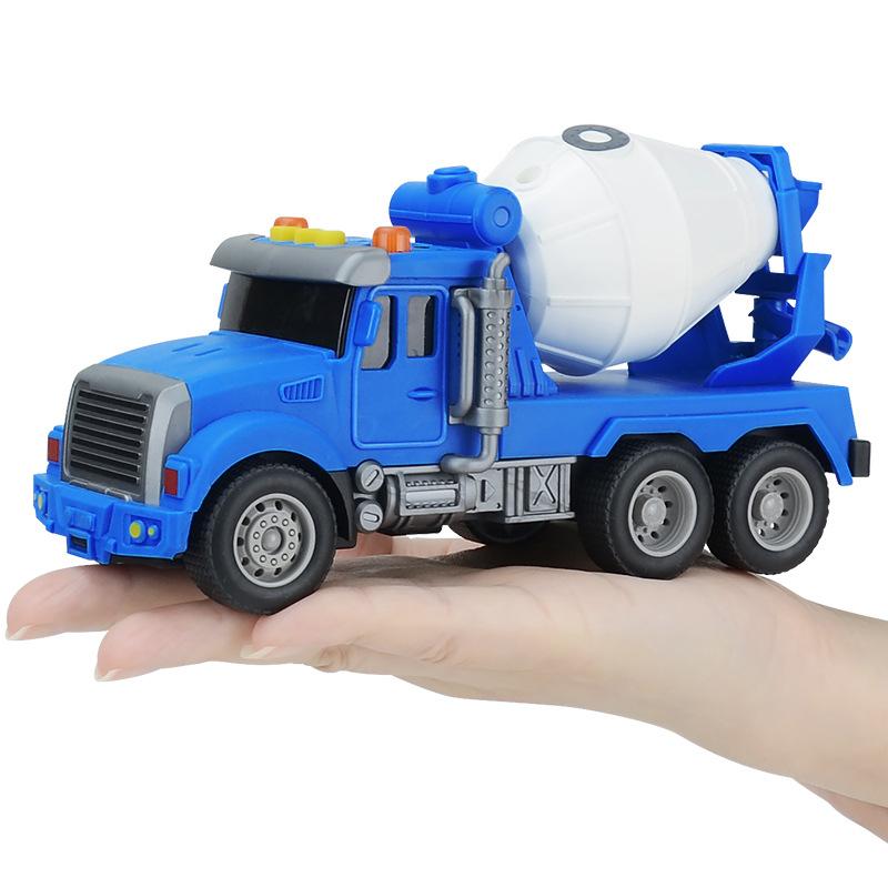 Children'S Lighting Music Puzzle Inertial Construction Vehicle Story Machine Simulation Mixer Truck Loading And Unloading Truck Model Toys