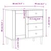 SENJA Sideboard Rattan Style White 80 x 40 x 80 cm Pine Wood