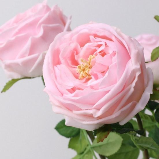 Realistic Vivid No Watering Not Withered Hemming Imitation Rose Faux Silk Rose Flower Wedding Garden Decoration