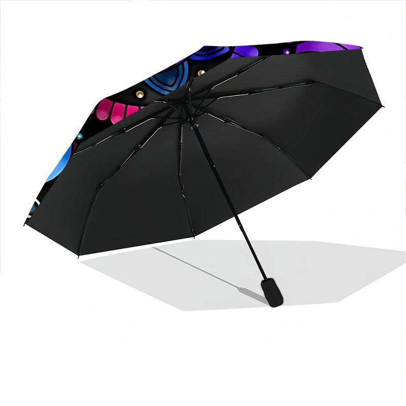 1PC Mandala Design Folding Umbrella with 8 Frames, Automatic Open, Durable Frame, Quality Craftsmanship yy250912078