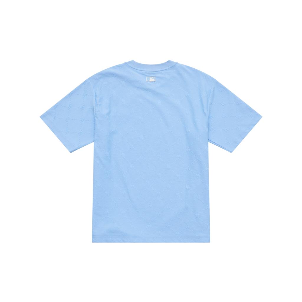 New MLB MONOGRAM Collection Los Angeles Dodgers SS25 T Shirt Unisex Sky Blue 3ATSM1353-07SBS