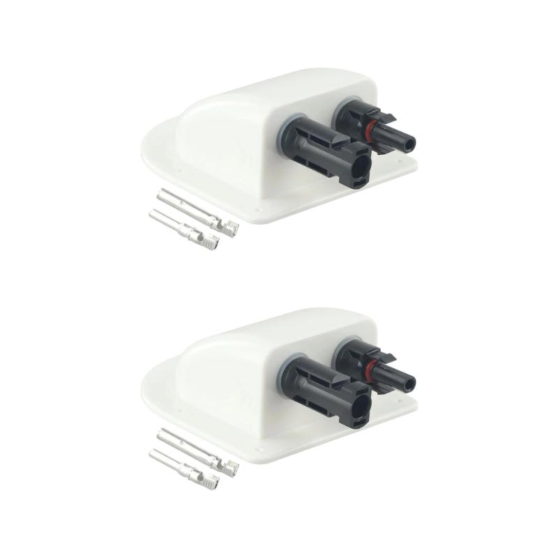 

Solar Panel Cable Entry Glands Sealing Box Quick Install Double Cable Entry Housing for Caravans Motorhome Boats