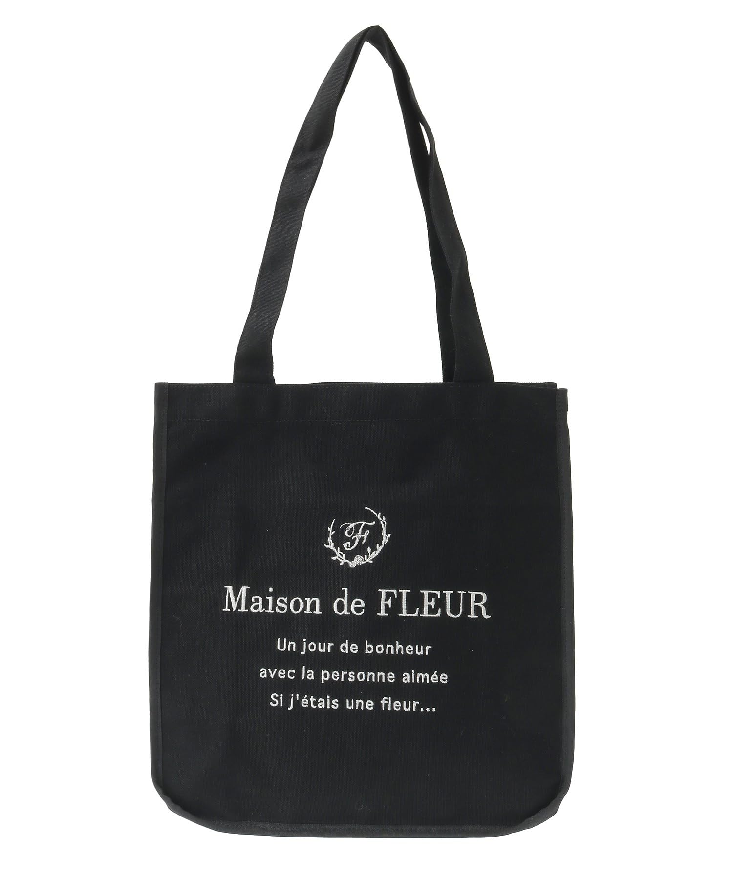 

Maison de Fleur Piping Square Tote Bag, Women s, 08000790600, Black