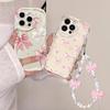 Phone Case For IPhone 17 Air 16 15 14 13 Pro Max Plus 11 12 13 Mini X 7 8 IPhone17 Luxury Cartoon Bow Bracelet Chain Cover Funda