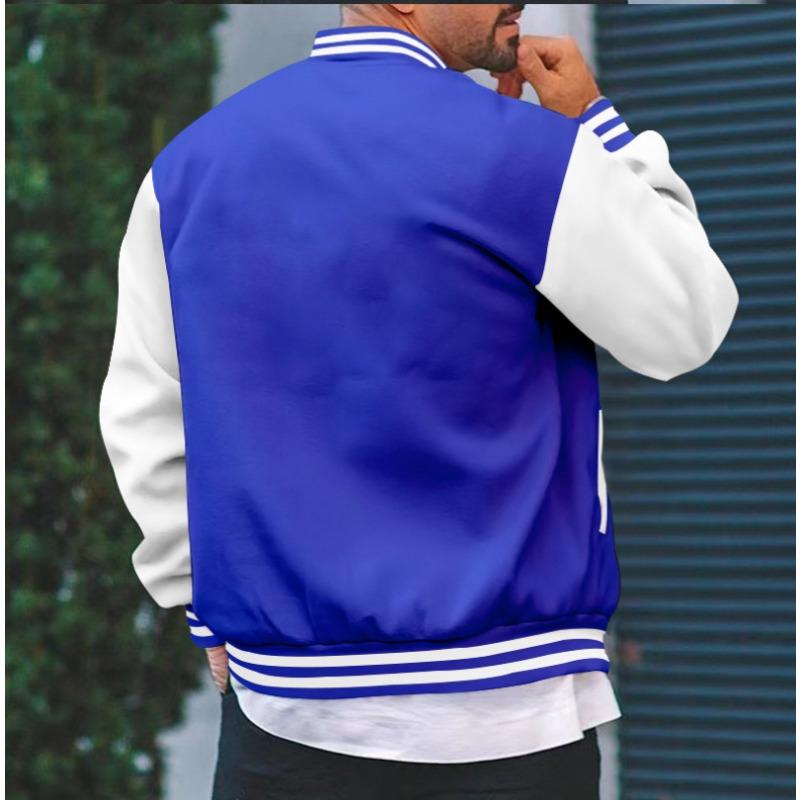 Men S Hooded Baseball Jacket Slim Fit Cardigan Sport Casual Wear