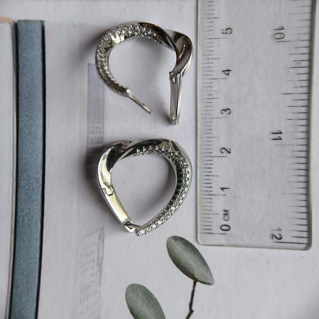 Silver Earrings with Cubic Zirkonia (2190561)