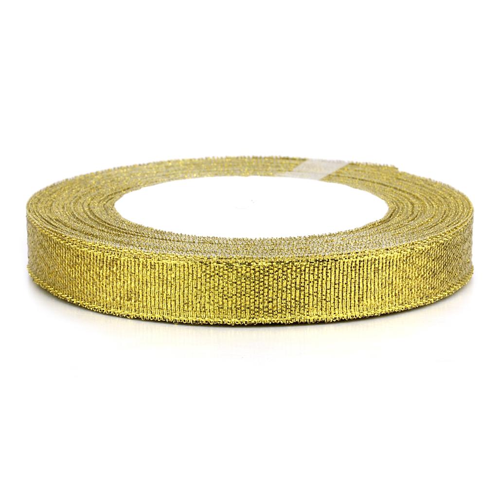 25 Yards/roll 6-50mm Gold Silver Ribbons Glitter Satin Ribbon For Crafts Cake Gift Packaging Supplies DIY Wedding Decoration