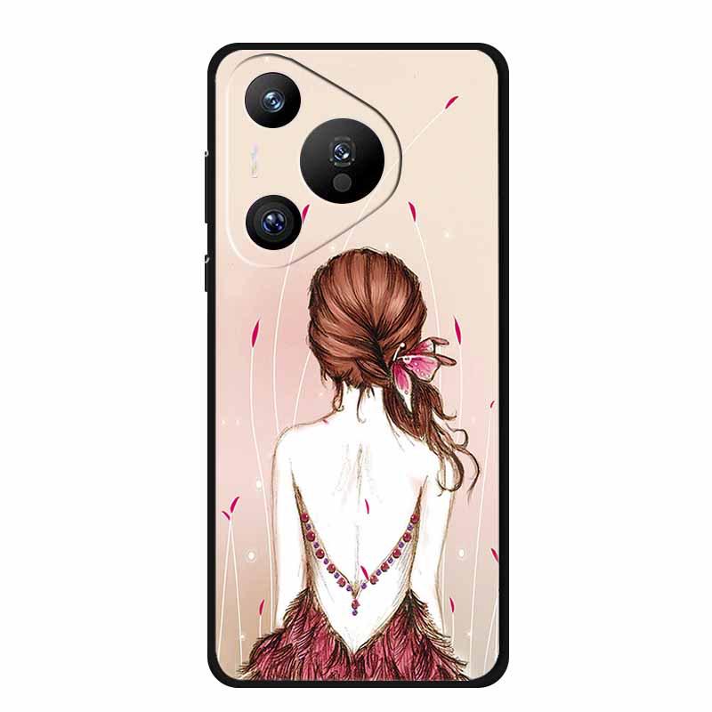 Huawei Pura 70 Pro Embossed Color Painting Phone Case with High-Grade Texture - 1 Piece.
