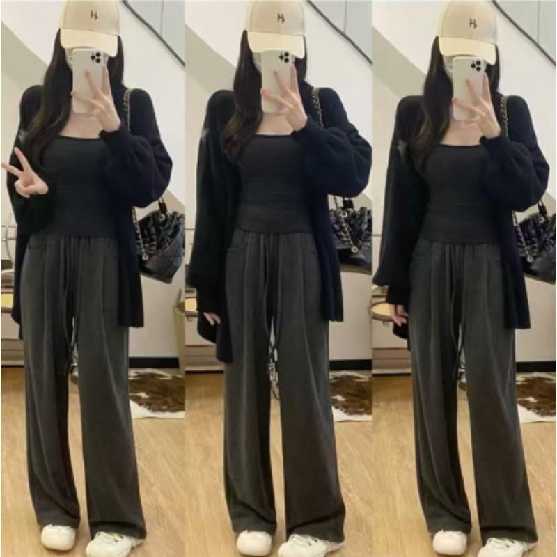 Autumn and Winter New Lazy Style Buckle-free Medium and Long Knitted Cardigan Sweater Women's Versatile Loose and Thin Sweater Women