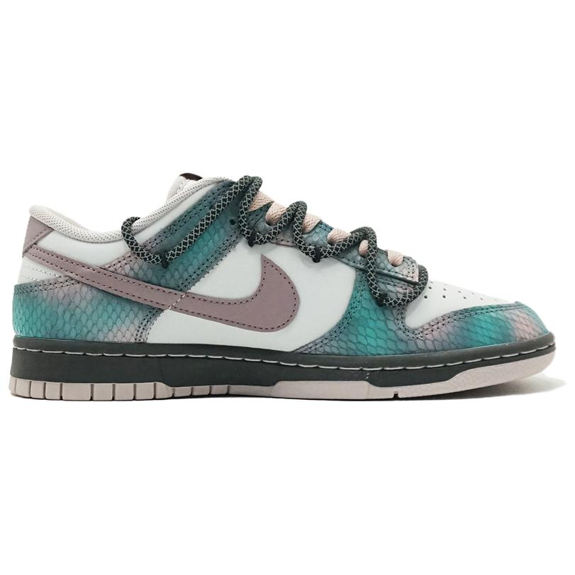 Nike Dunk Leather Low top Skateboard Shoes Unisex Cyan HV6932-299(Team-1322-)