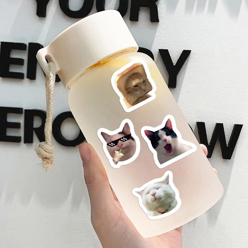 500Pcs/Roll Notebook Cute Phone DIY Cartoon Stickers Waterproof Graffiti Suitcase Funny Cats