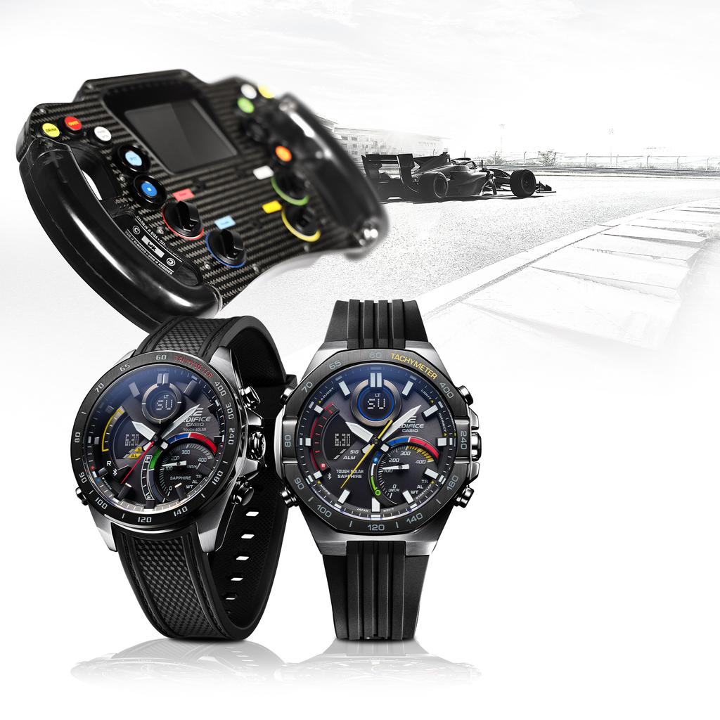 Casio Edifice Men's Stainless Steel 100M Water Resistant Quartz Watch ECB-950YMP-1A