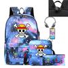 Riman ONE PIECE USB Combination Lock, Youth Student Schoolbag Three-piece Set, Men's and Women's Backpack Set