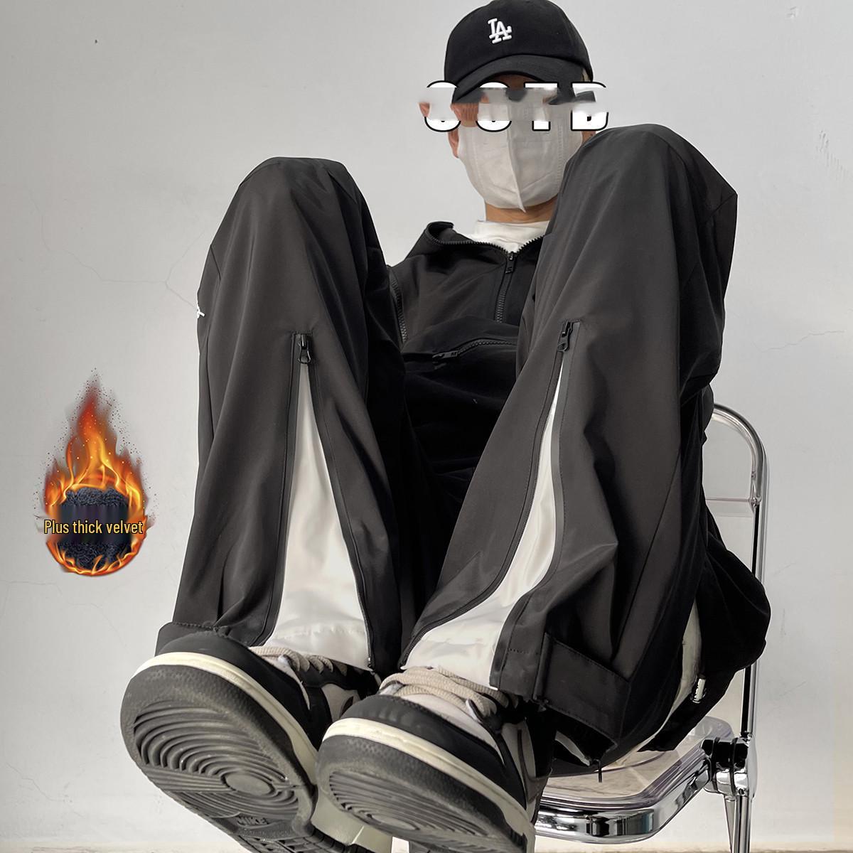 

Мужской горнолыжный комбинезон High Street Velvet: Ветрозащитные, Толстые Штурмовые Брюки для Зимних Видов Спорта XL