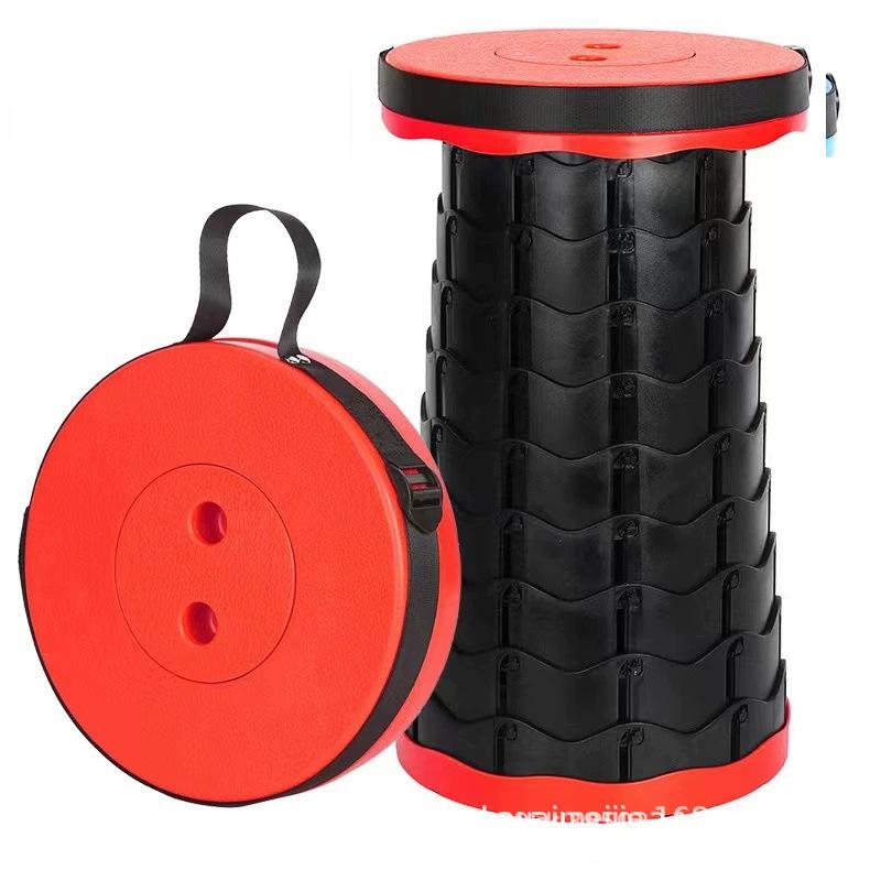 Outdoor Portable Folding Stool Plastic Folding Chair Travel Queue Chair Horse Stool Fishing Stool Adjustable Retractable Stool