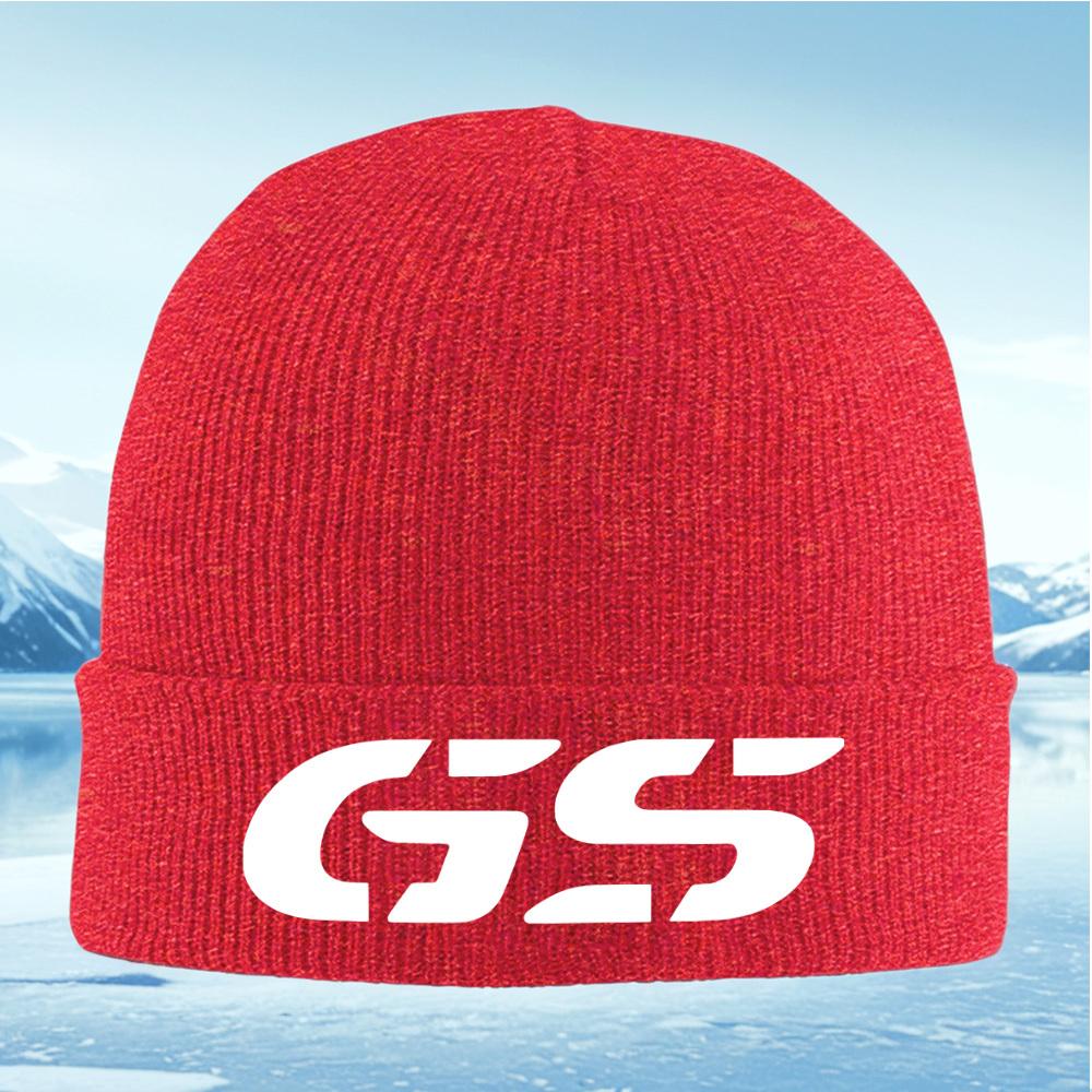 White GS Modern Bold Logo Men Women Unisex Knitted Hat Beanie Pullover Cap Winter Thermal Warm Christmas Outdoor Cycling Hiking