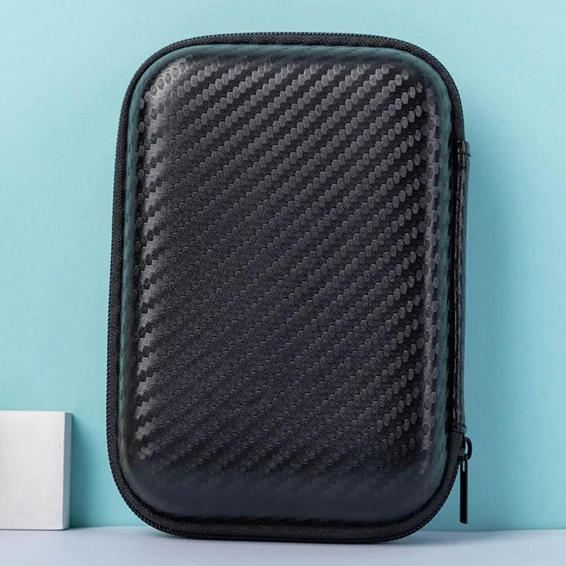 Stylish Eva Headphone Data Cable Storage Hard Drive Bag Simple Portable Charger Headphone Zipper Box