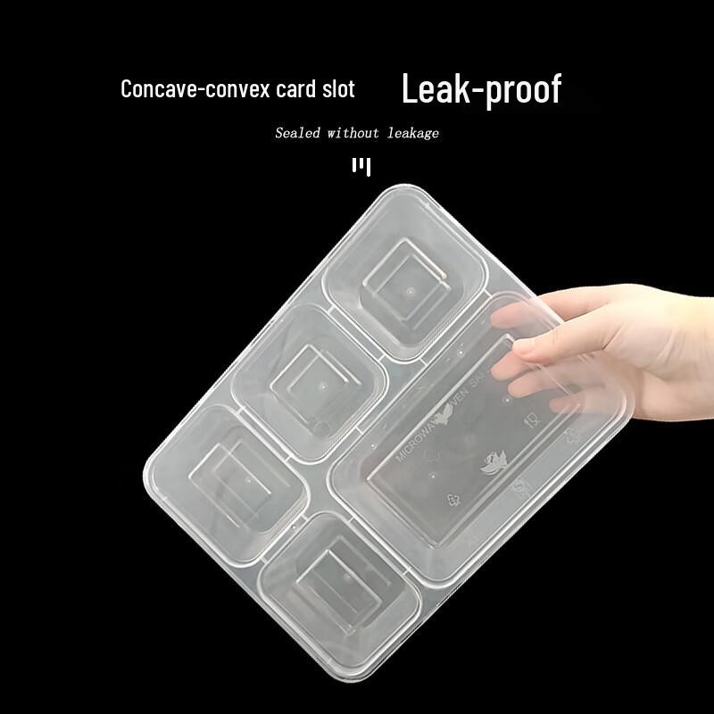 Korean Style 5-Compartment Disposable Food Containers