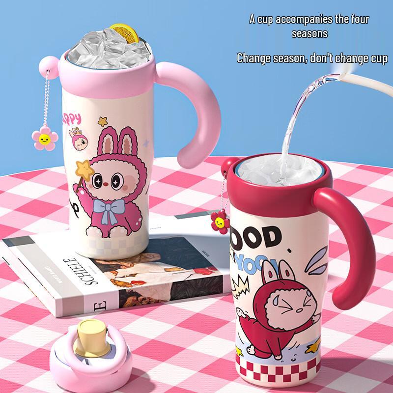 OLOEY Insulated Tumbler with Straw and Loop Handle