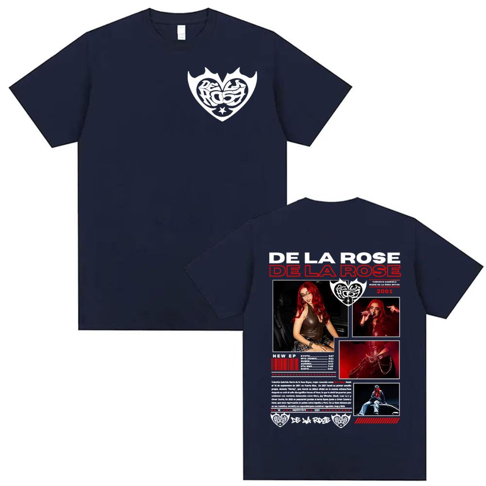 Singer De La Rose New Album Tour Graphics Tshirts Men Women High Street Hip Hop Summer Shirt Casual 100 Cotton Loose T Shirt