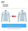 Men's Quick-Dry Long Sleeve Sun Protection T-Shirt with Half Zip for Sports & Fitness