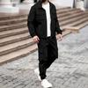 Giacca Bomber Retrò da Uomo Nuova per Primavera e Autunno Tuta Larga da Lavoro con Pantaloni a Revers