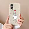 For Redmi Note 11S 4G 5G Phone Case Love Heart Liquid Silicone Camera Protection Back Cover For Xiaomi Redmi Note11S 11 S Funda