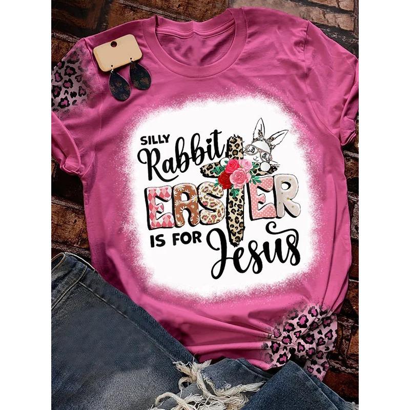 Summer Round Neck 3D Simple Print Top Fashionable Casual Short Sleeved Women's T-shirts