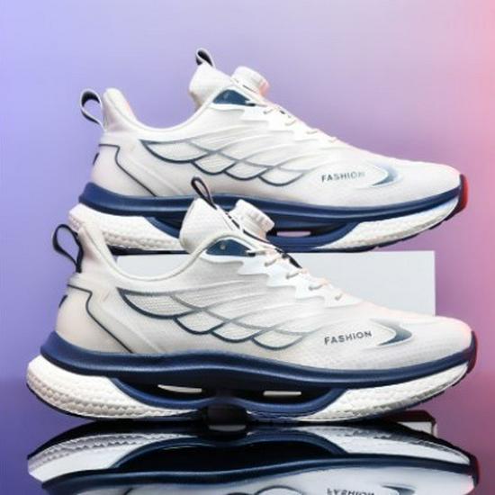 Męskie oddychające buty do biegania 2023 z obrotowym pokrętłem i amortyzacją typu popcorn