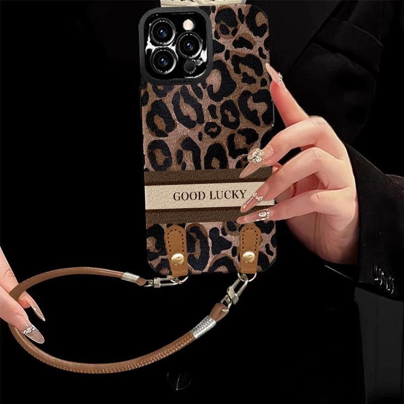 Lucky Leopard Print Is Suitable for iPhone17 Simple 16PRO/15 Mobile Phone Case, Apple 14promax New 13.