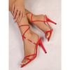 Fashion Sandals with Pointed Roman Cross Straps, Versatile High-heeled Sandals, Cross-border Women's Shoes