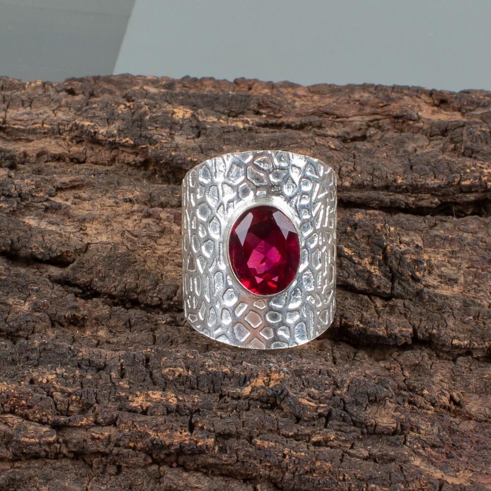 Pink Rubellite Gemstone 925 Sterling Silver Handmade Jewelry Statement Ring RR-17-5