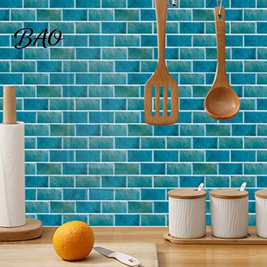 Cover Wall Defects Stickers Self-Adhesive PVC Tile Stickers, Waterproof Mosaic Pattern Decals for Kitchen Bathroom Renovation Supplies Home