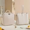 Tragbare wasserdichte Lunchtaschen aus PU-Leder für Lebensmittel, Picknick, Lunchbox, isolierte Kühltaschen für Frauen, Eisbeutel, Getränketräger, Thermotasche