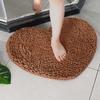 Chenille Heart Carpet Water Absorption Anti-Slip Mat Bathroom Toilet Door Mat Carpet Toilet Foot Mat
