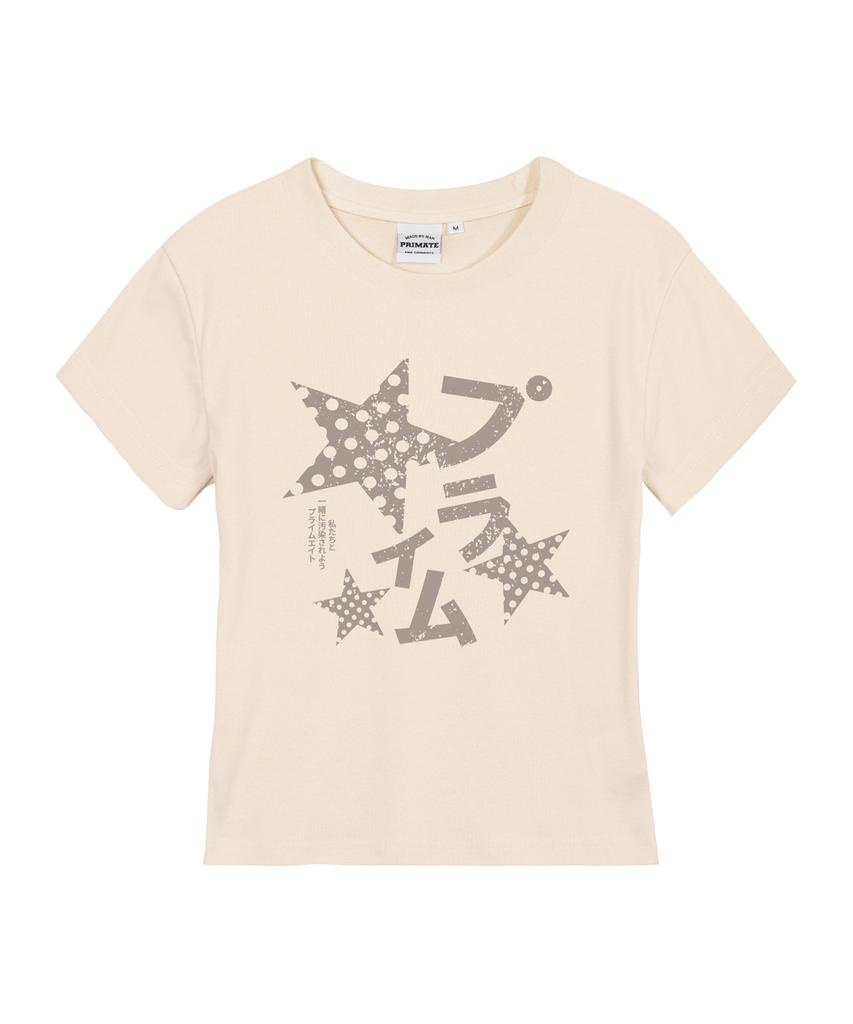 PRIMATE Poika Dot Milky Women'S Slim Fit Short Sleeve T-Shirt 5 Colors