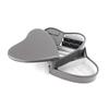 [I2851] - Anthracite Gray 'Love' Leather Jewelry Box