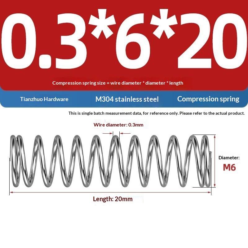 Spring Steel Pressure Return Spring Assortment 0.3/0.4mm Wire Dia 5-20mm Length for Hobbyist Craft Making Projects