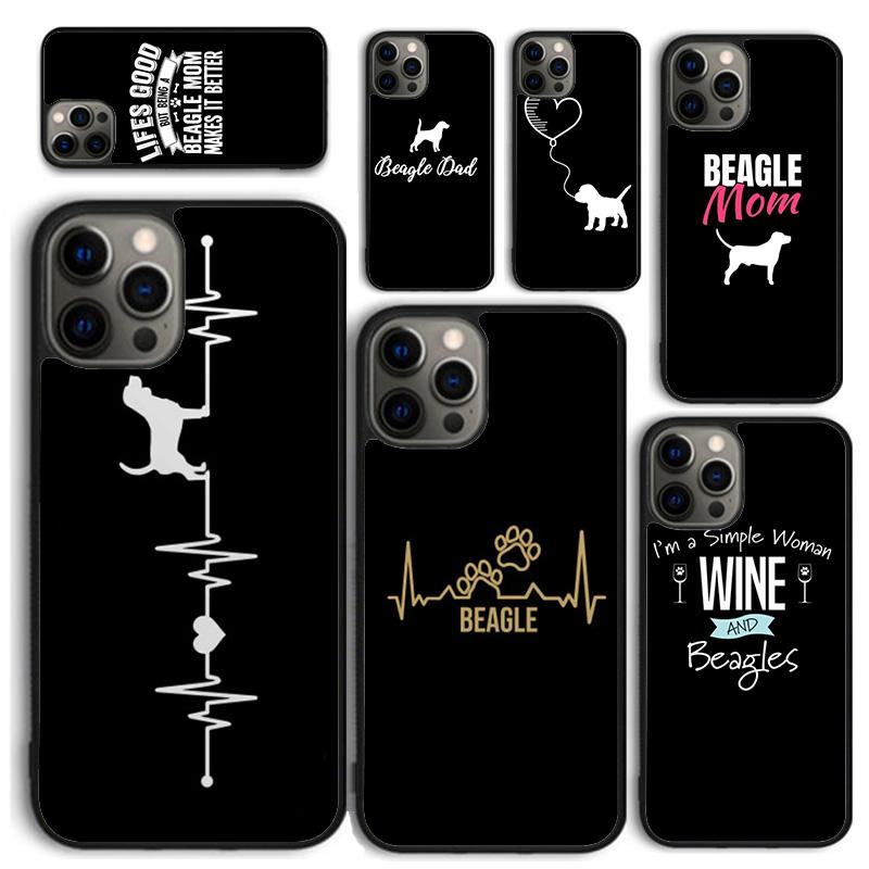 Cute Beagle Mum Dog Phone Case for iPhone 17 Air 16 PRO MAX 15 14 PLUS 12 11 13 Back Cover Fundas Shell Coque